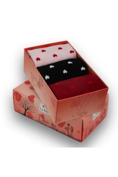 3 Paar Hartjes Sokken Dames Giftbox Valentijn | giftbox | 9634