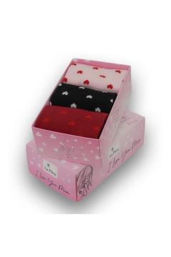 3 Paar Hartjes Sokken Dames Giftbox Moederdag | giftbox | 9635