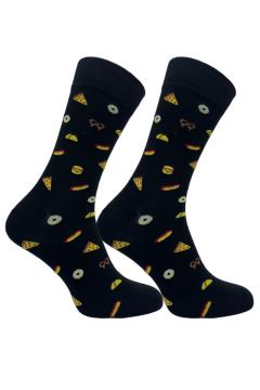 Zwarte Sokken Heren & Dames Food - Hamburger | cool socks | 9692