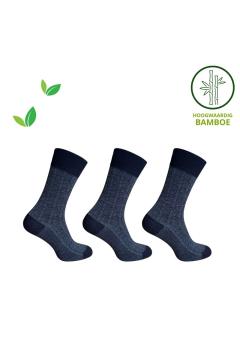 Sokken Heren Classic Bamboe Set van 3 paar antraciet