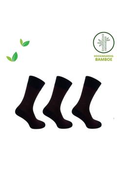 Sokken Heren Classic Bamboe Set van 3 paar bordeaux ruit