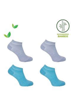 Bamboe Sokken Dames 4 paar Lila Turquoise | dames sokken | 9135