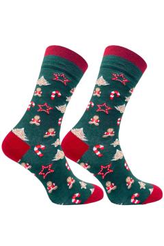 Kerstsokken - Heren - Dames Sokken - Socks - Groen | kerstsokken | 9693