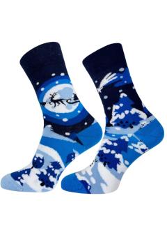  Kerstsokken Kerstsokken Kerstsokken - Heren - Dames Sokken - Socks Kerstman - Maan