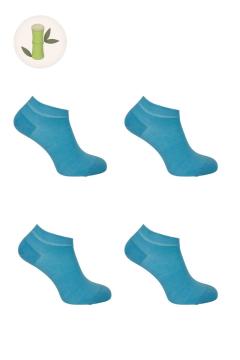 Bamboe Sokken Dames 4 paar licht blauw | dames sokken | 9784