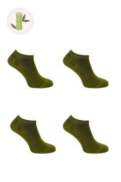  Sneakersokken Dames Sokken Bamboe Sokken Dames 4 paar groen